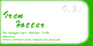 iren hotter business card